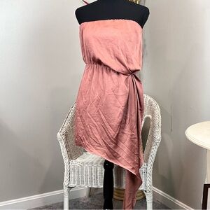 Express Strapless Asymmetrical Mini Dress